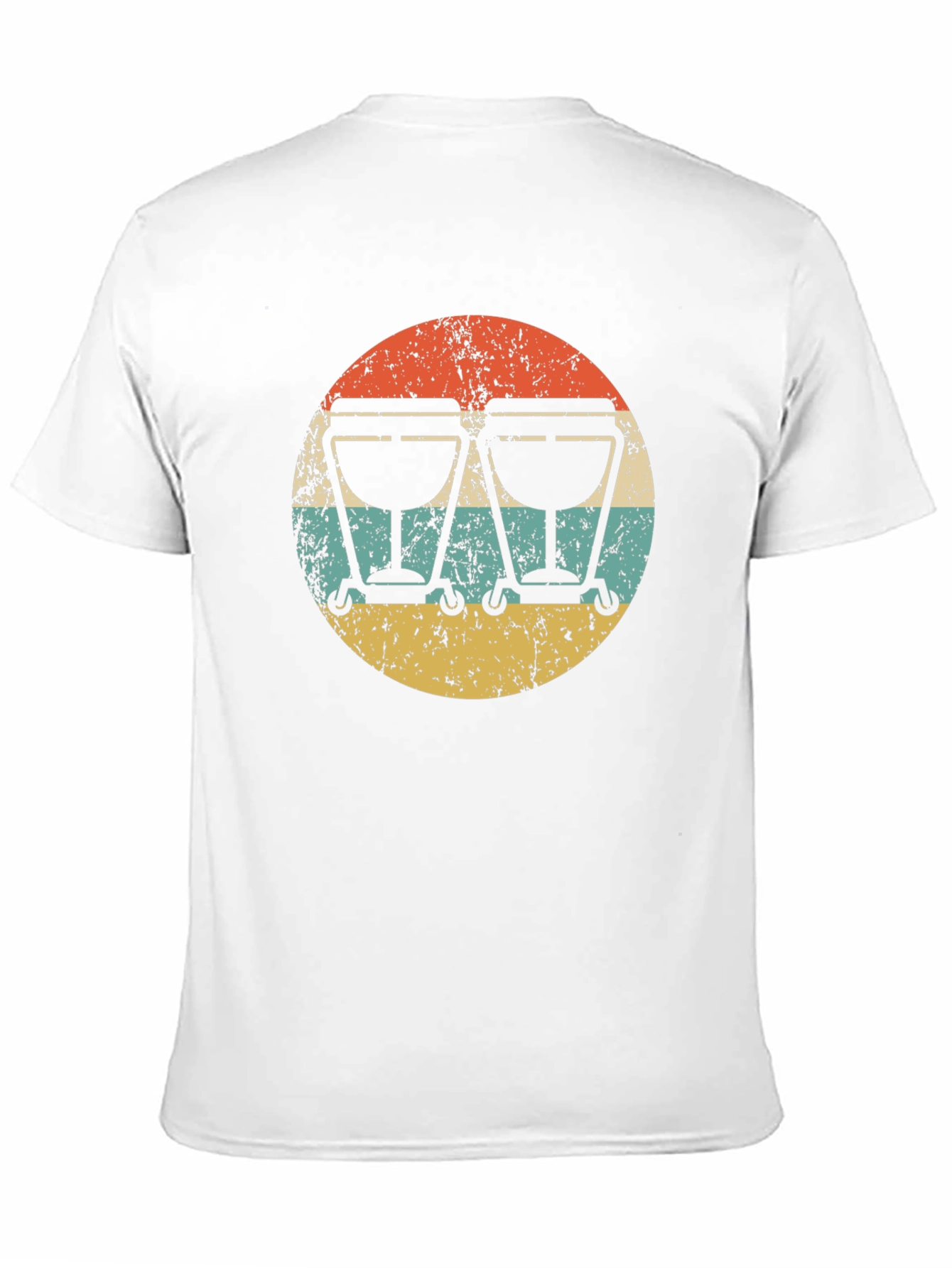 Camiseta Hombre Diseño Retro Bongo Música