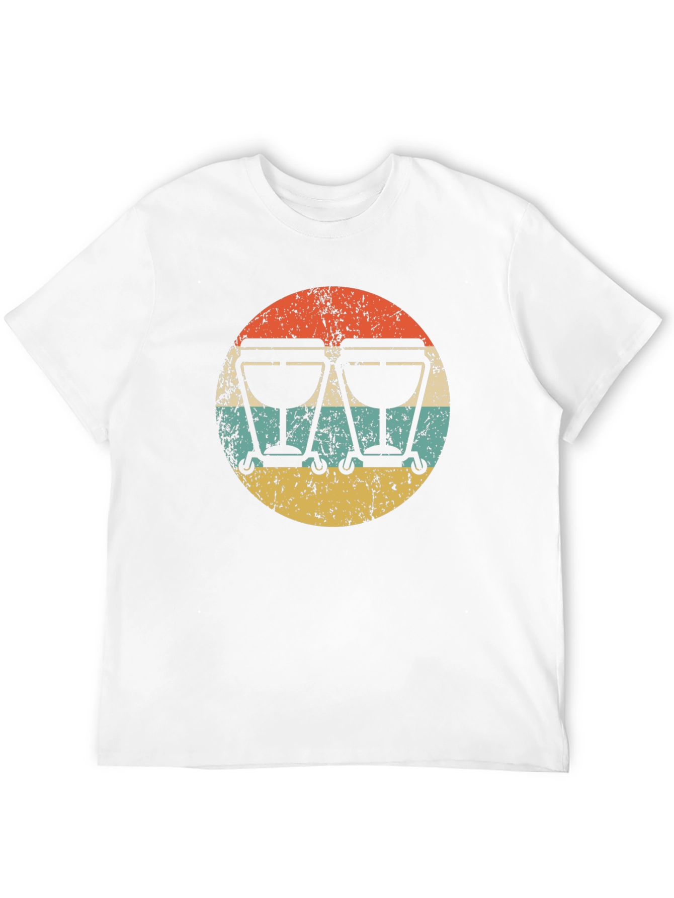 Camiseta Hombre Diseño Retro Bongo Música