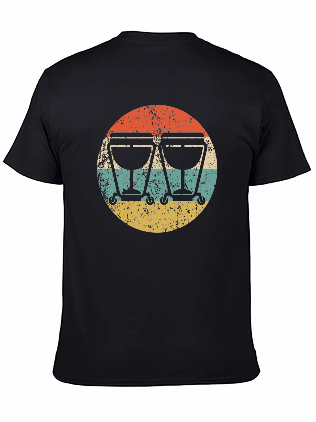 Camiseta Hombre Diseño Retro Bongo Música