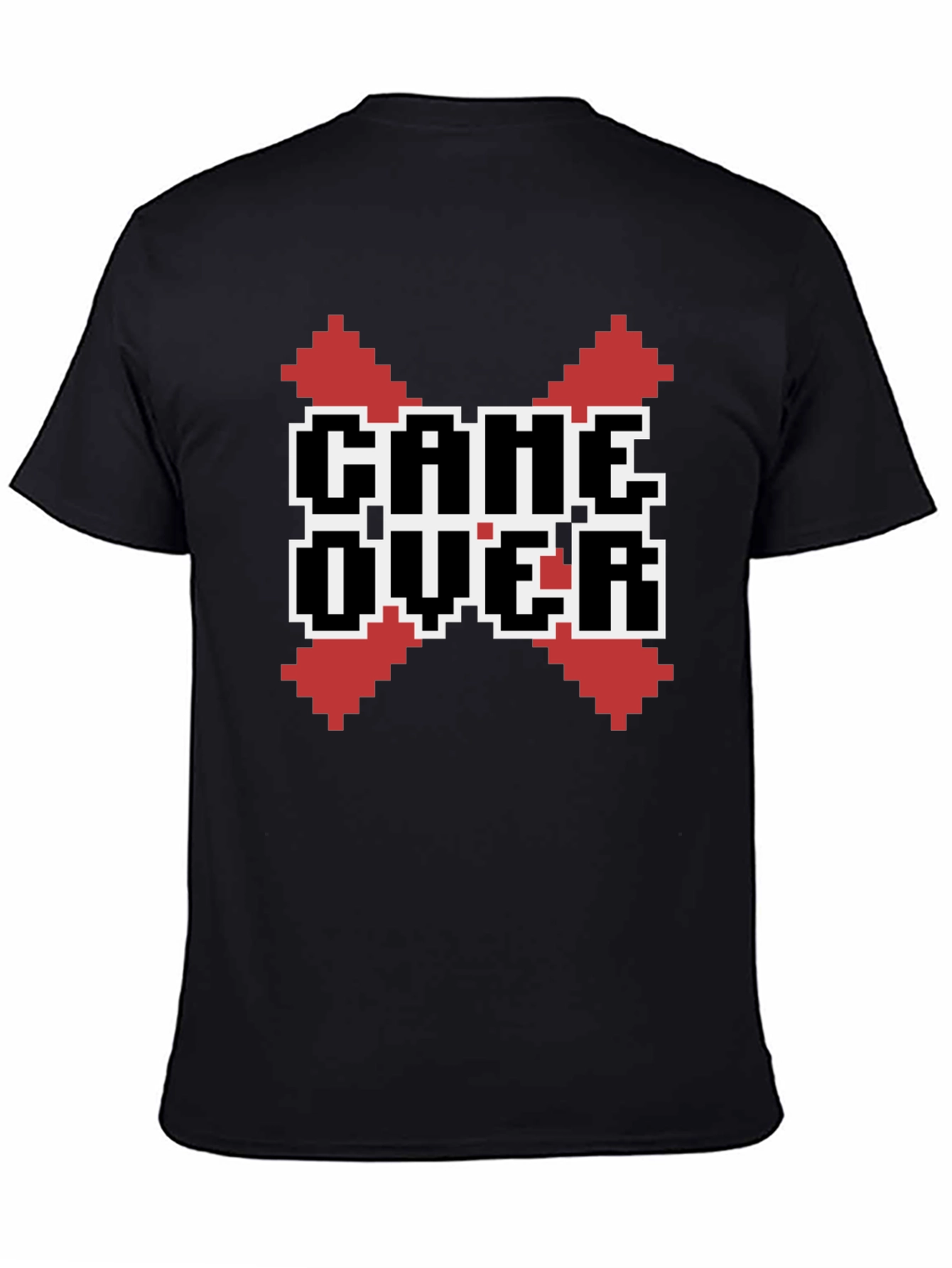 Camiseta Negra Game Over Pixel Art