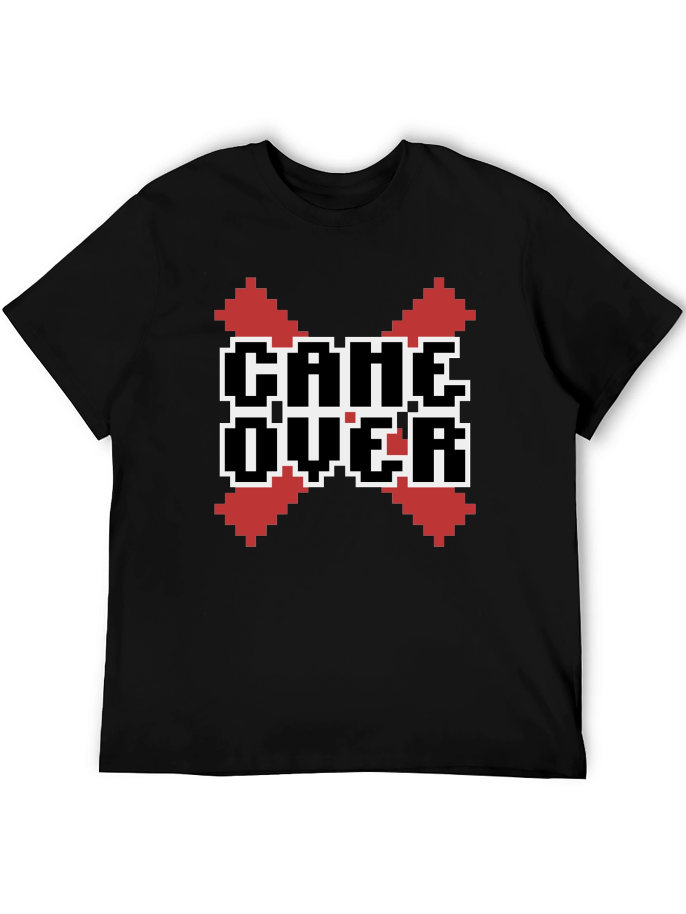 Camiseta Negra Game Over Pixel Art