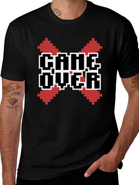 Camiseta Negra Game Over Pixel Art