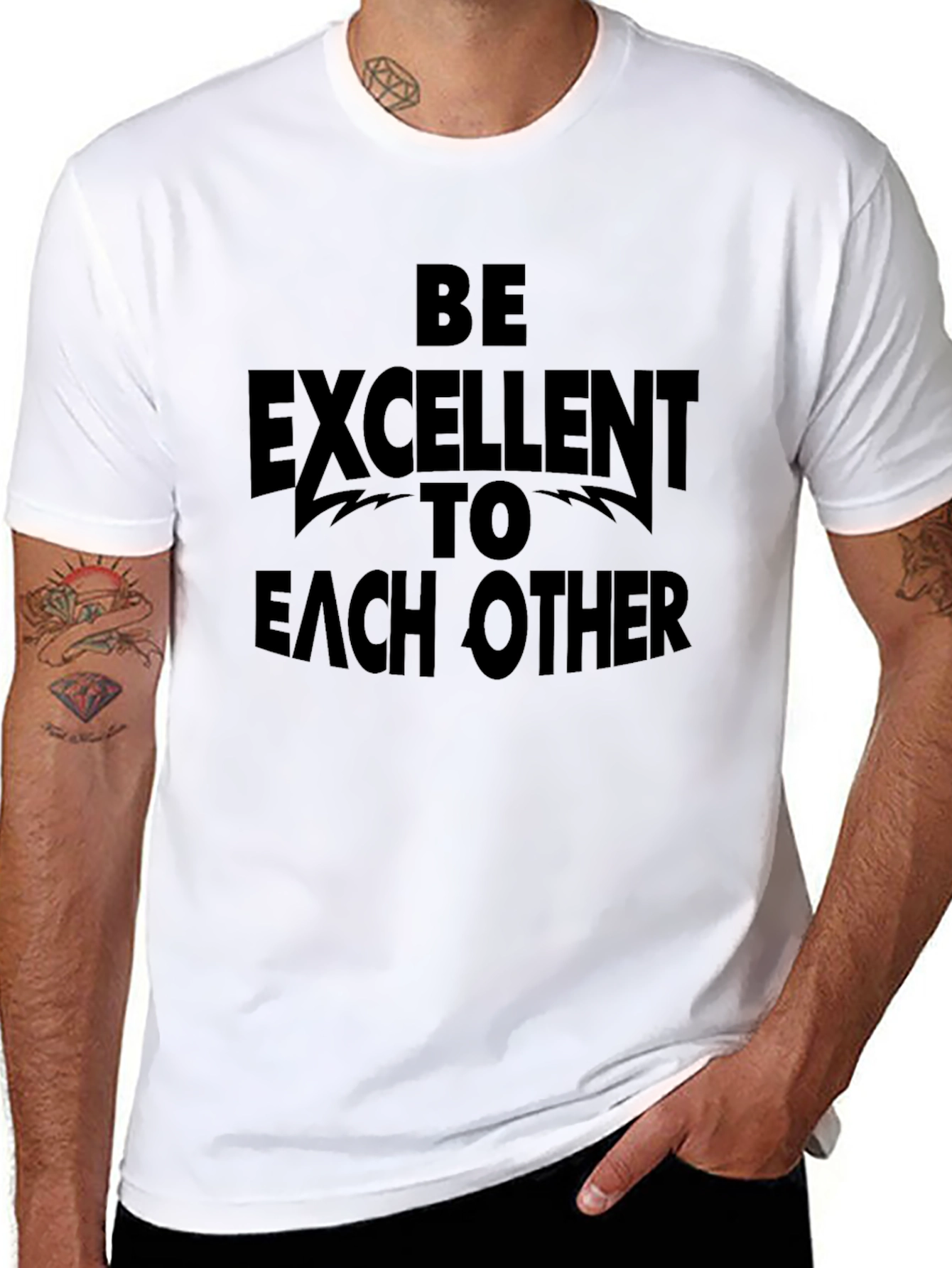 Camiseta Negra: Sé Excelente El Uno Con El Otro