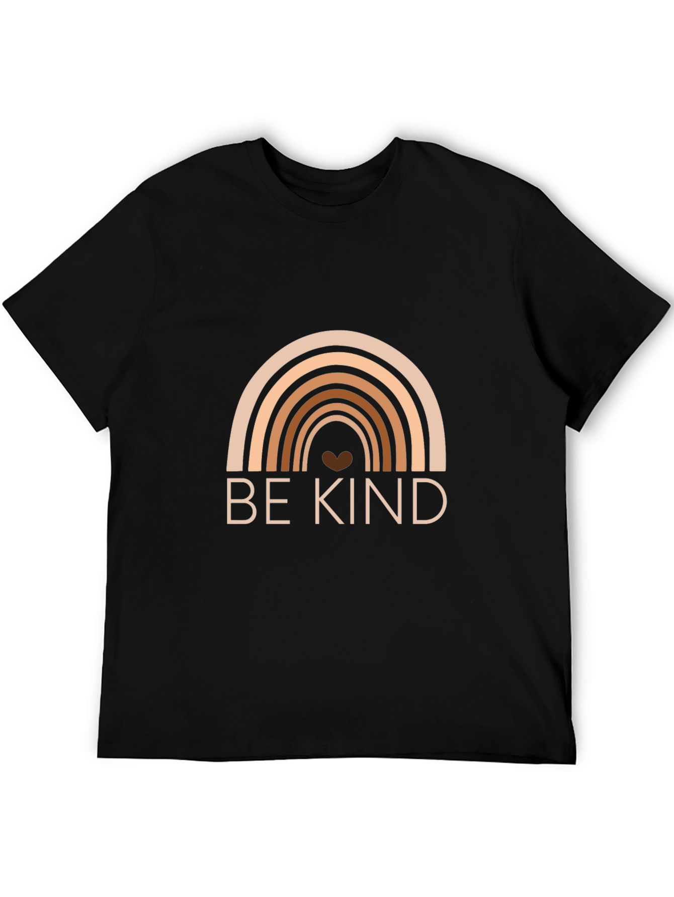 Camiseta Negra Sé amable con Arcoíris