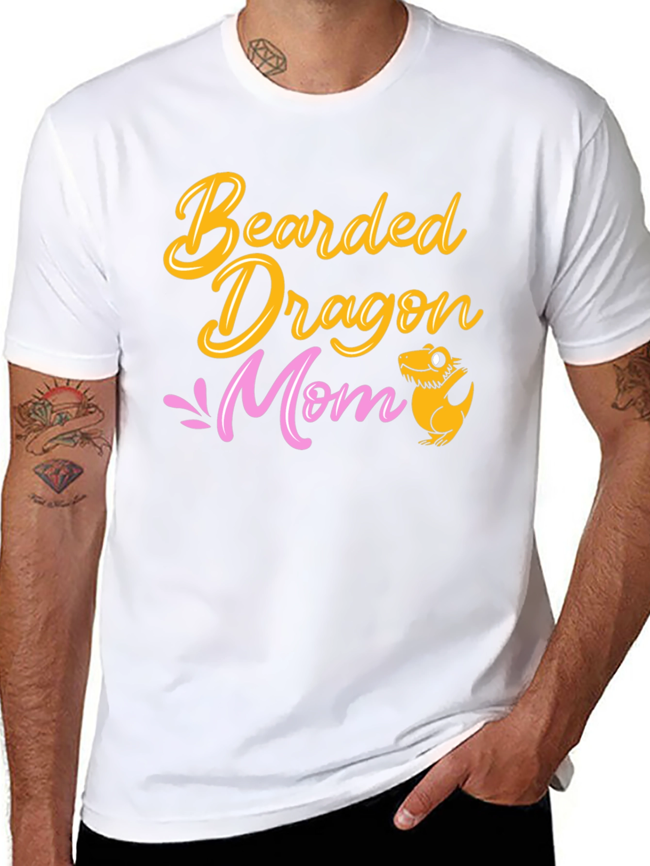 Camiseta Negra Mamá Dragón Barbudo
