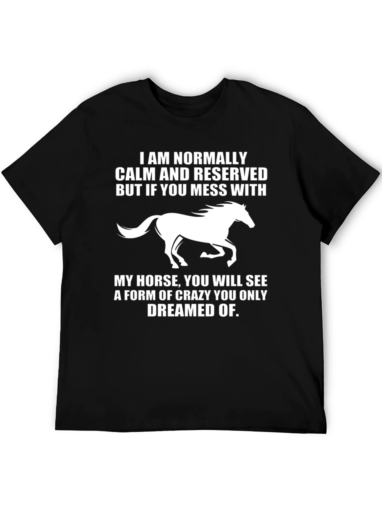 Camiseta Hombre Caballo Crazy
