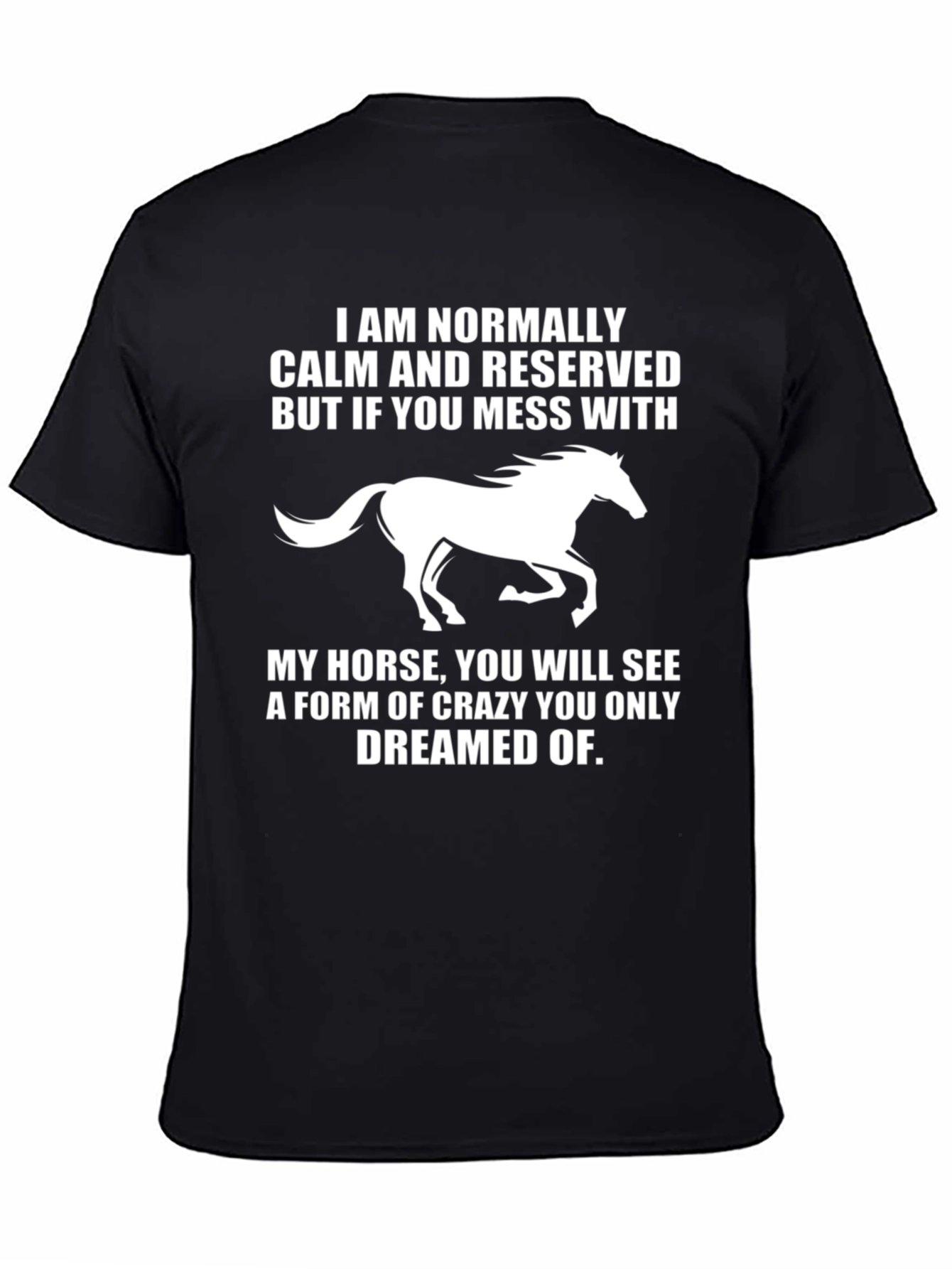 Camiseta Hombre Caballo Crazy