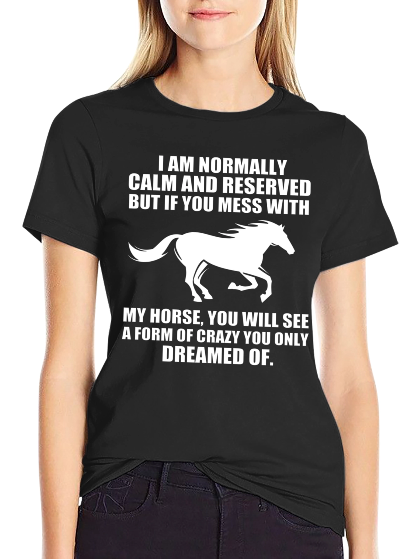 Camiseta Hombre Caballo Crazy