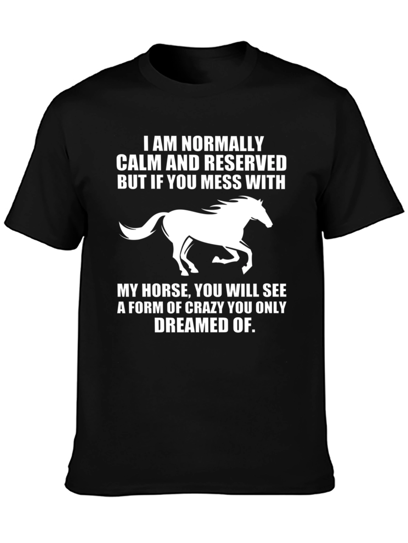 Camiseta Hombre Caballo Crazy