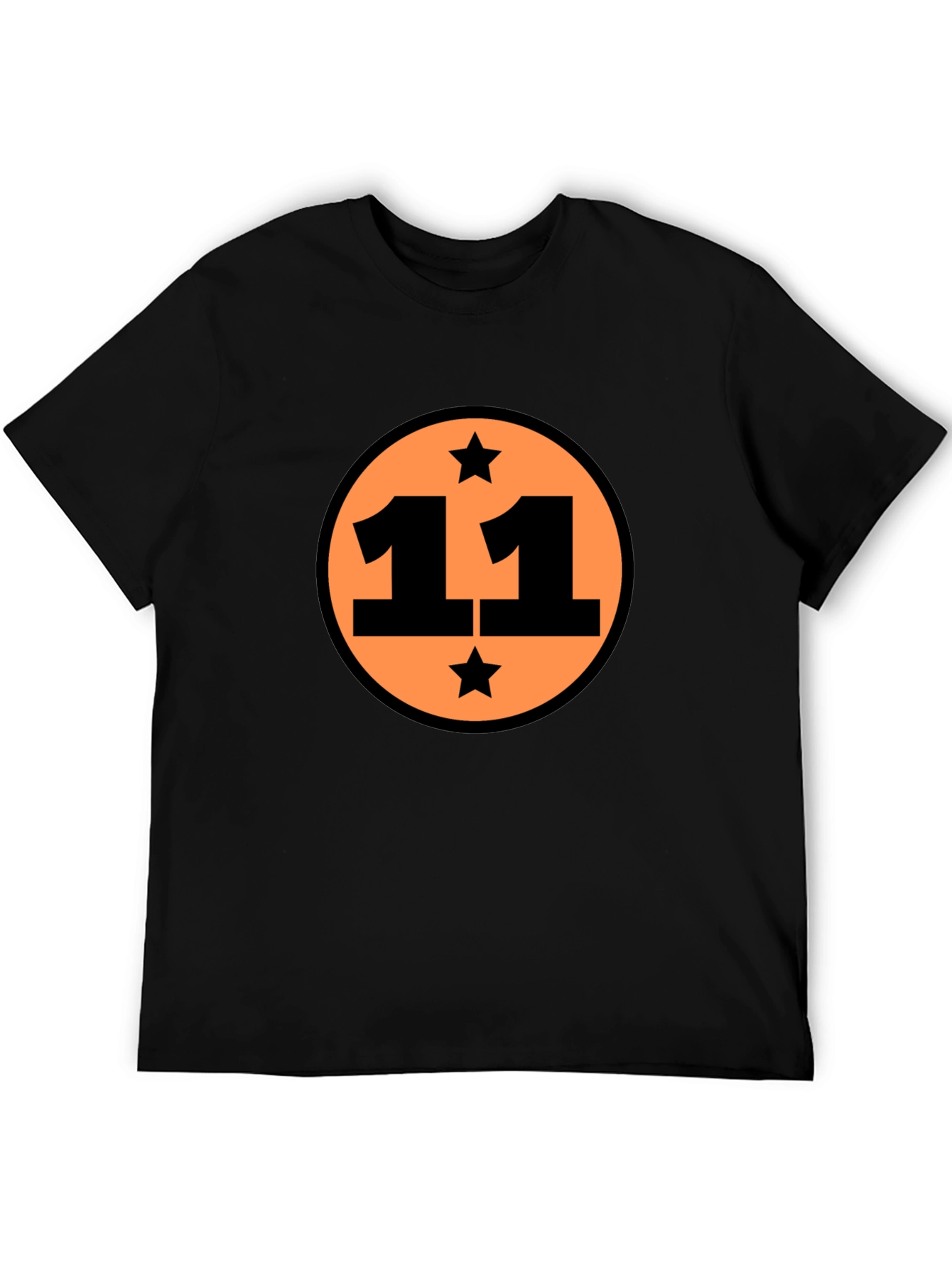 Camiseta Negra Número 11 con Estrellas