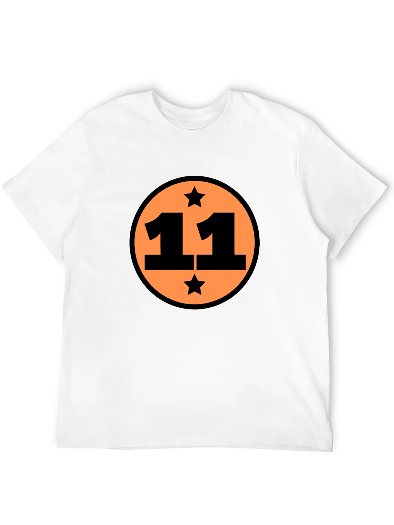 Camiseta Negra Número 11 con Estrellas