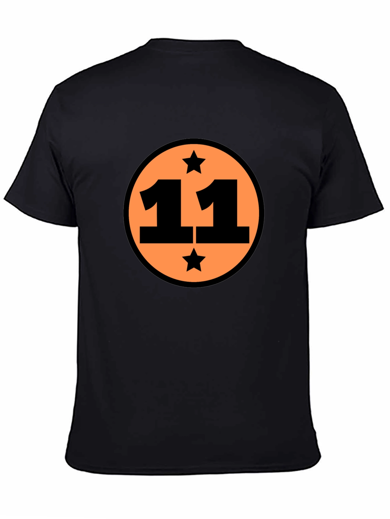 Camiseta Negra Número 11 con Estrellas