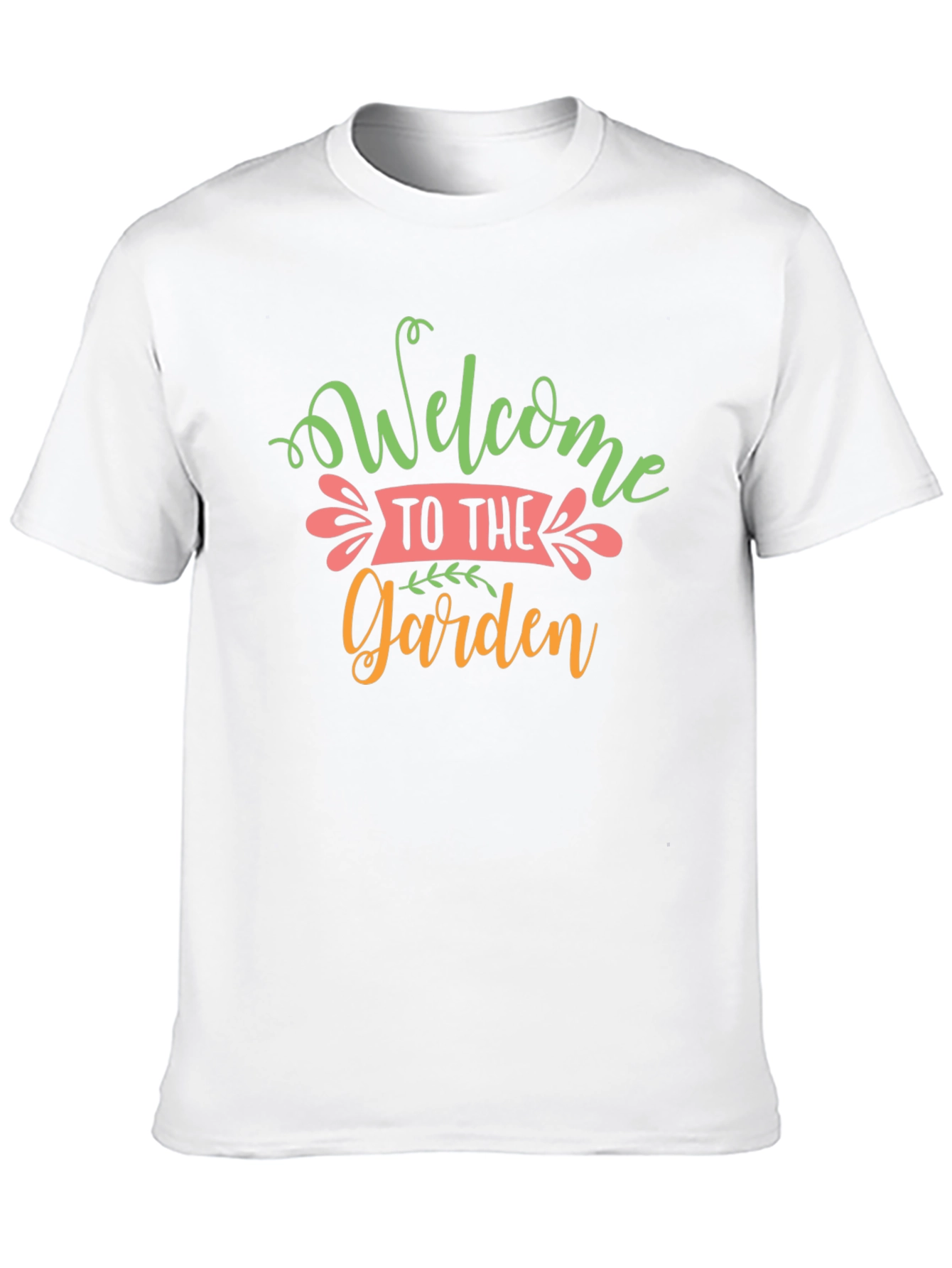 Camiseta Negra Diseño Welcome to the Garden