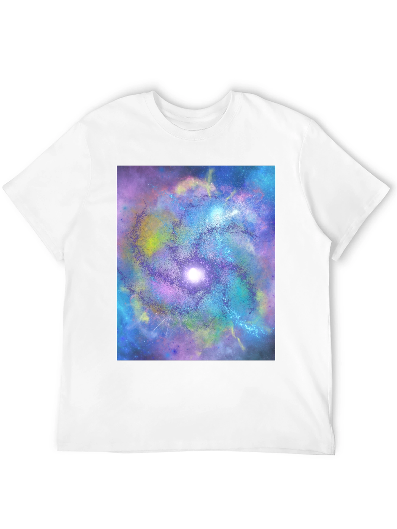 Camiseta Negra con Diseño de Galaxia