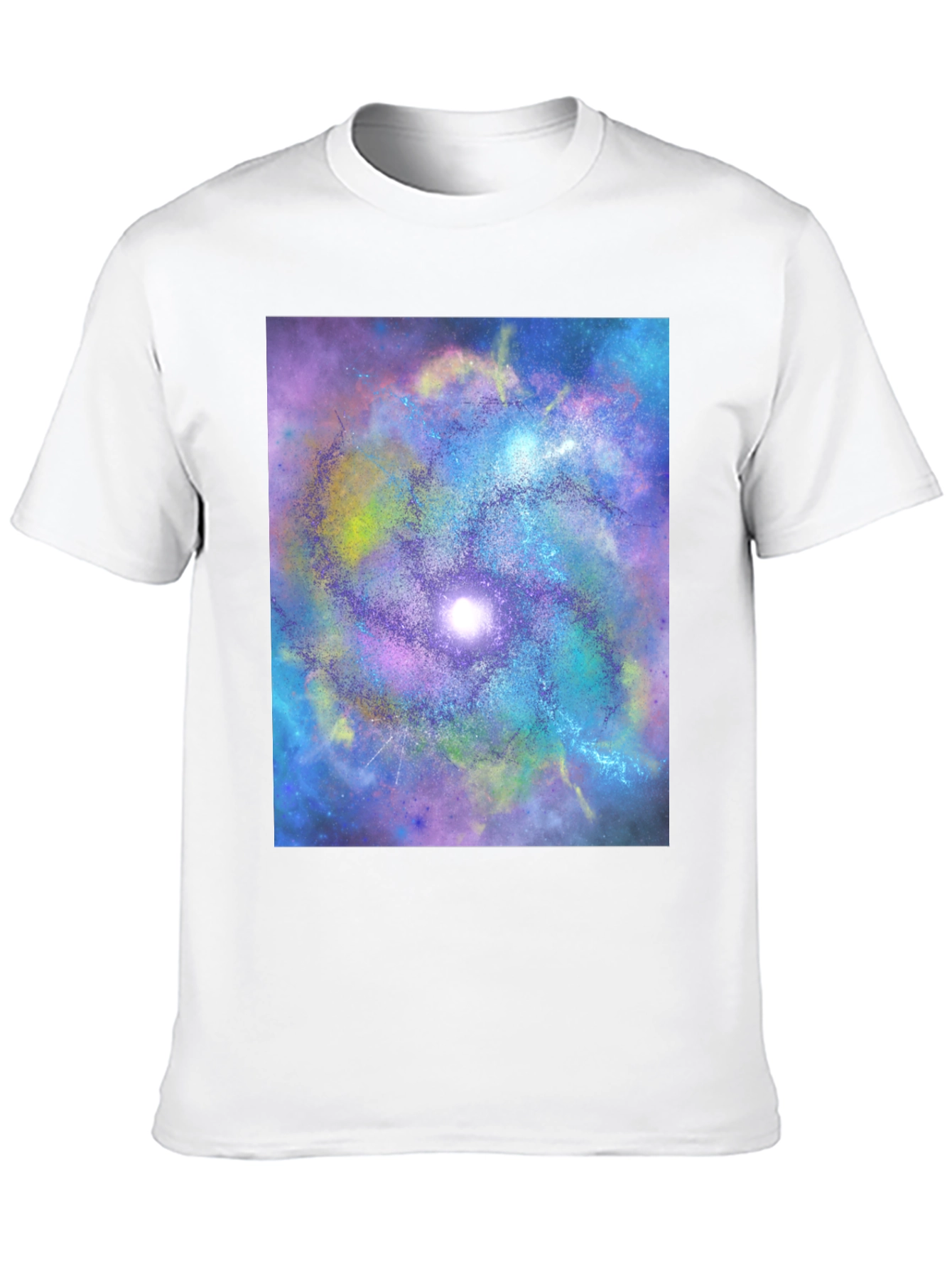 Camiseta Negra con Diseño de Galaxia