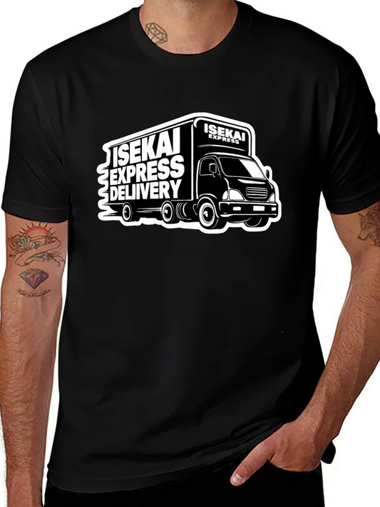 Camiseta Negra Isekai Express Delivery