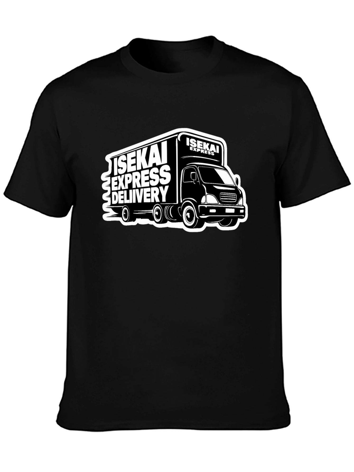 Camiseta Negra Isekai Express Delivery
