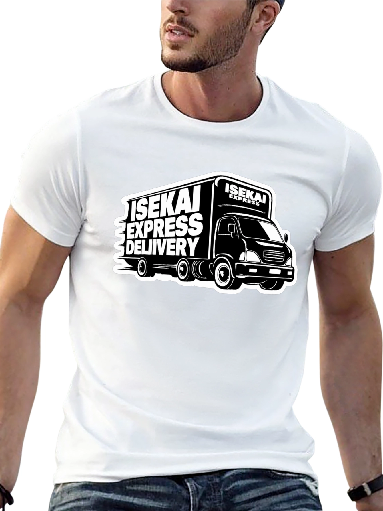 Camiseta Negra Isekai Express Delivery
