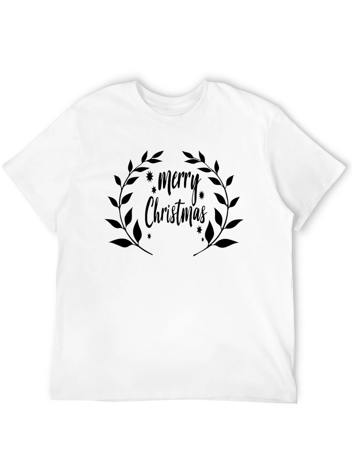 Camiseta Negra Navideña Merry Christmas