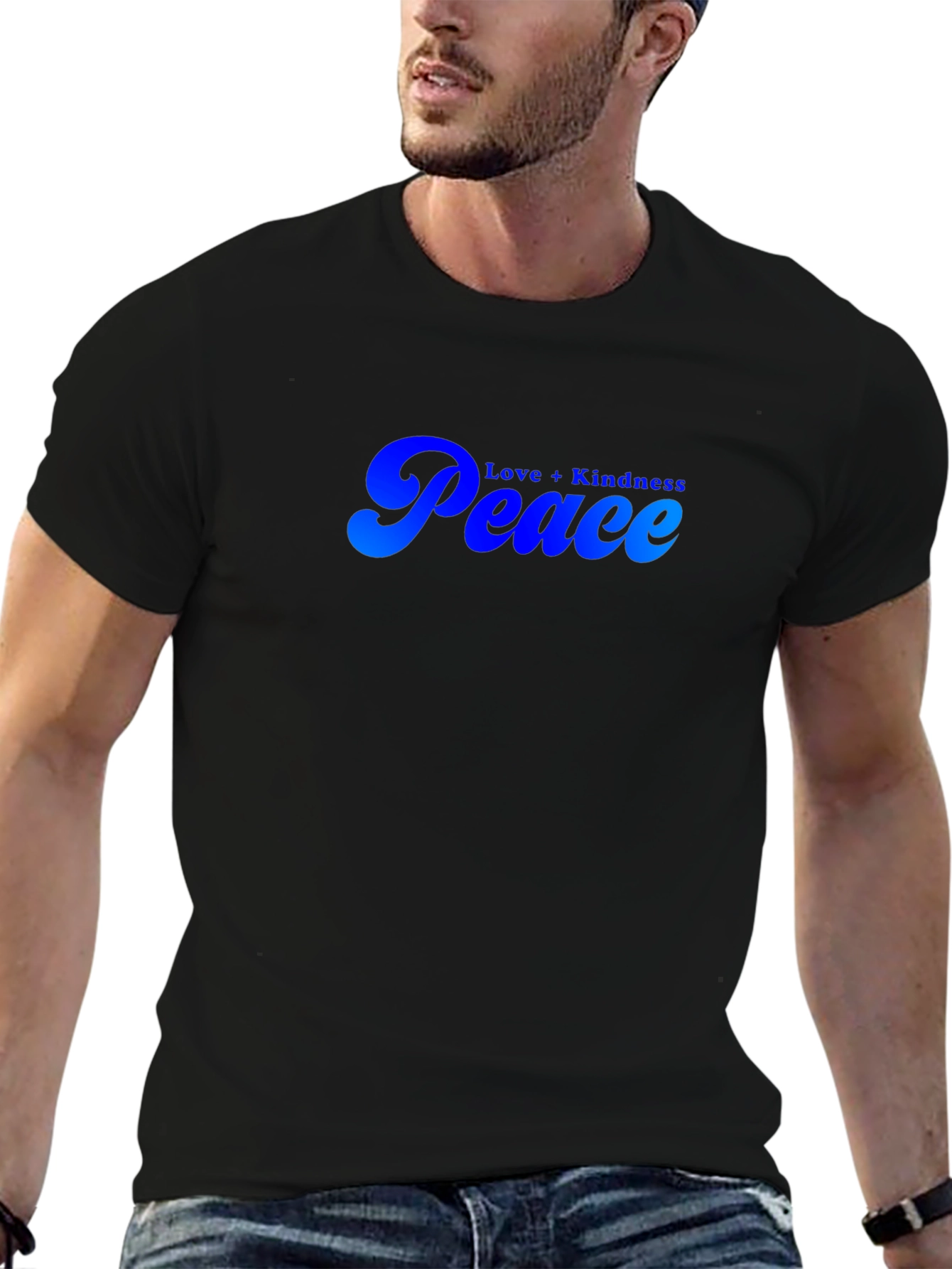 Camiseta Negra Peace & Love
