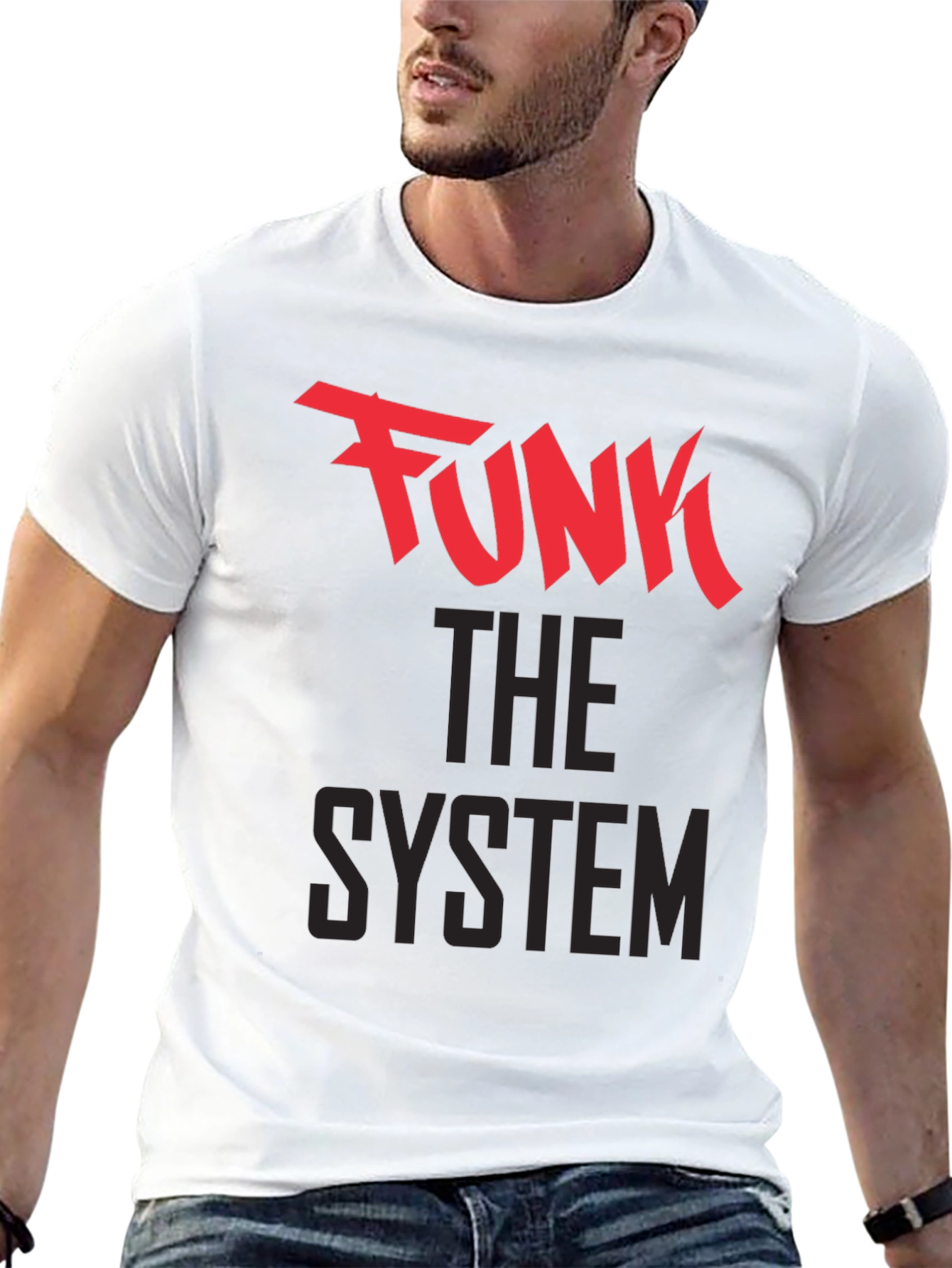 Camiseta Negra Funk The System para Hombre