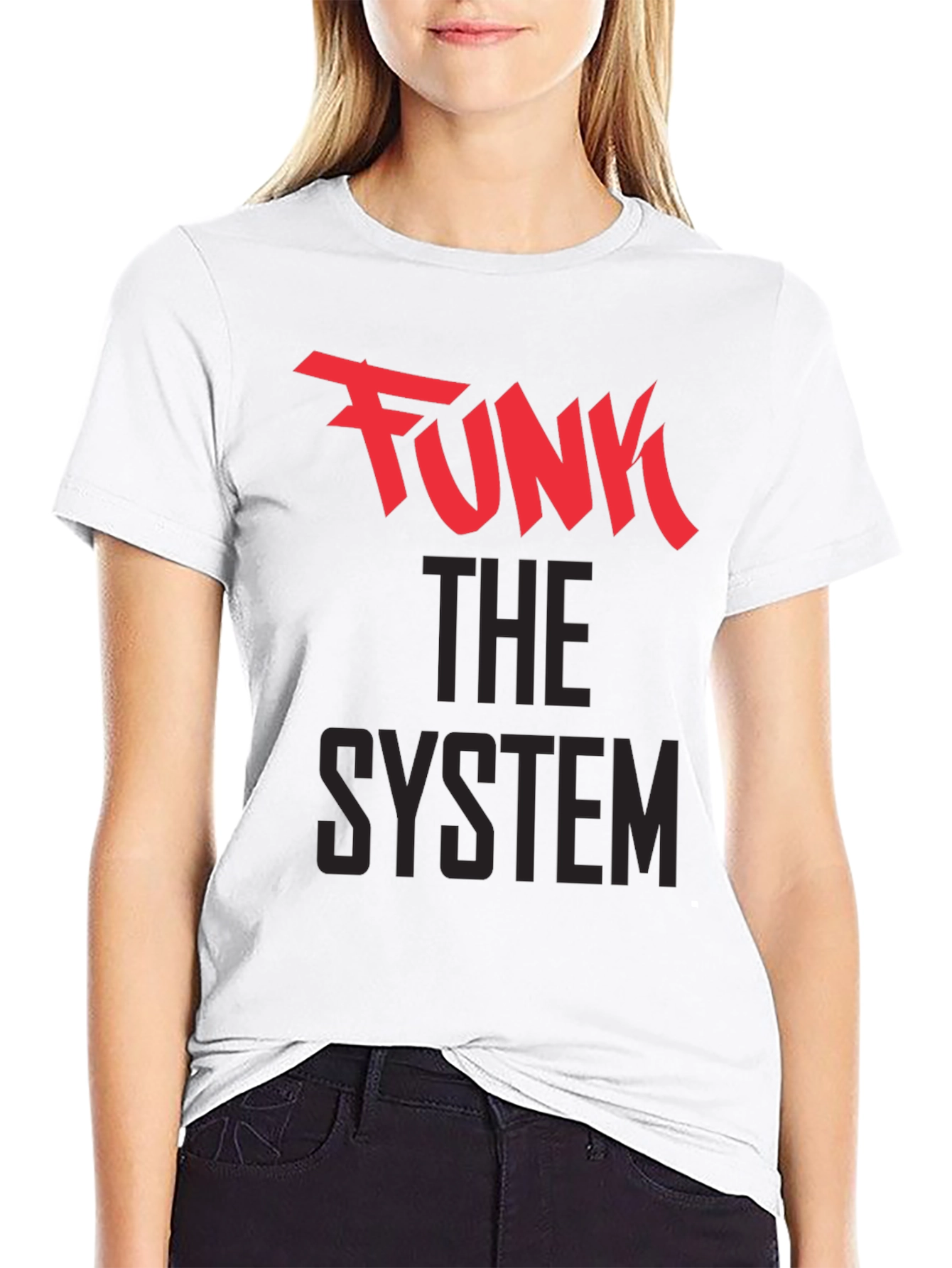 Camiseta Negra Funk The System para Hombre