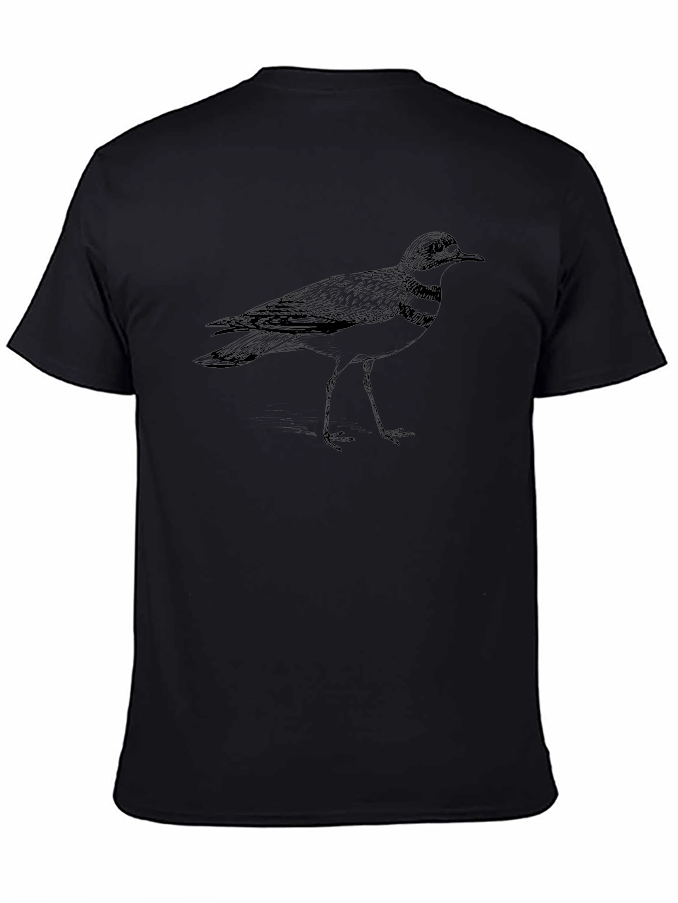 Camiseta Negra con Diseño de Ave