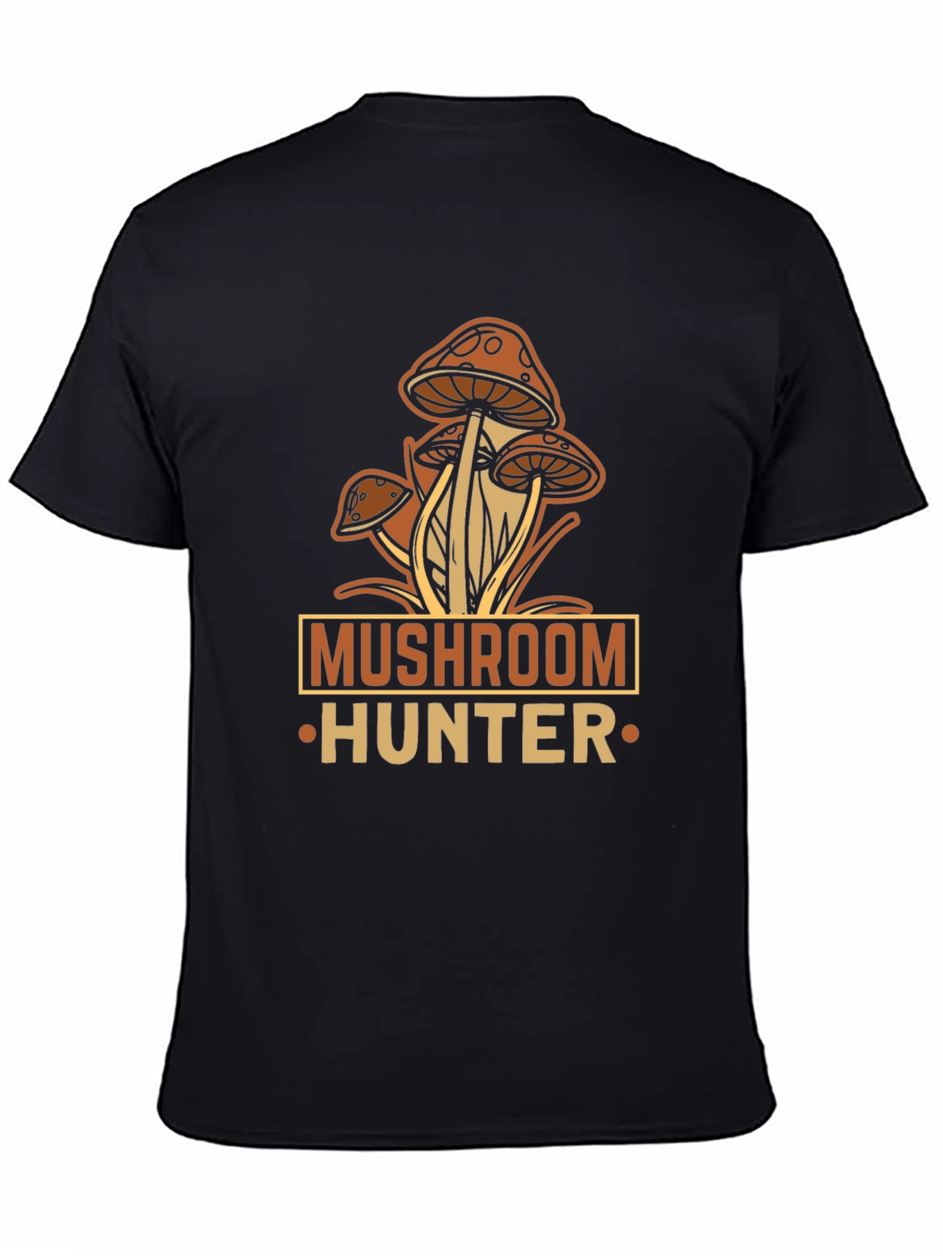 Camiseta Negra Mushroom Hunter para Aventureros