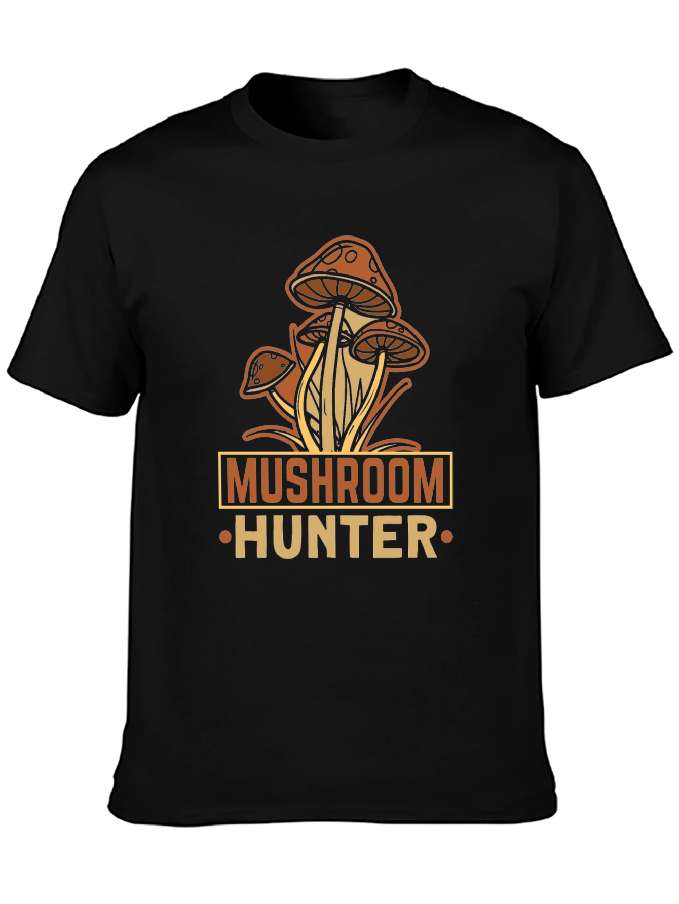 Camiseta Negra Mushroom Hunter para Aventureros