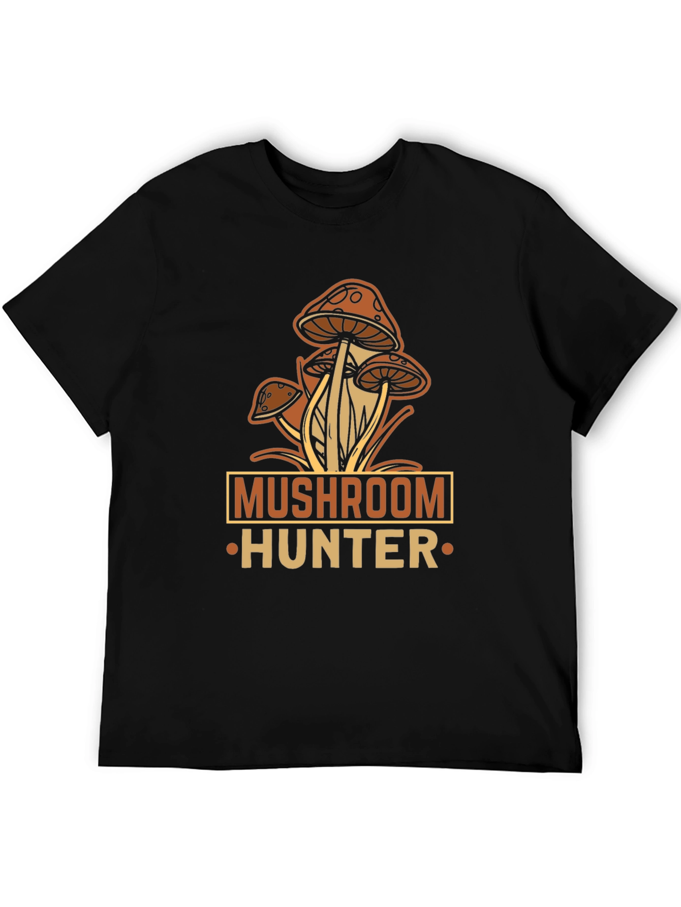 Camiseta Negra Mushroom Hunter para Aventureros