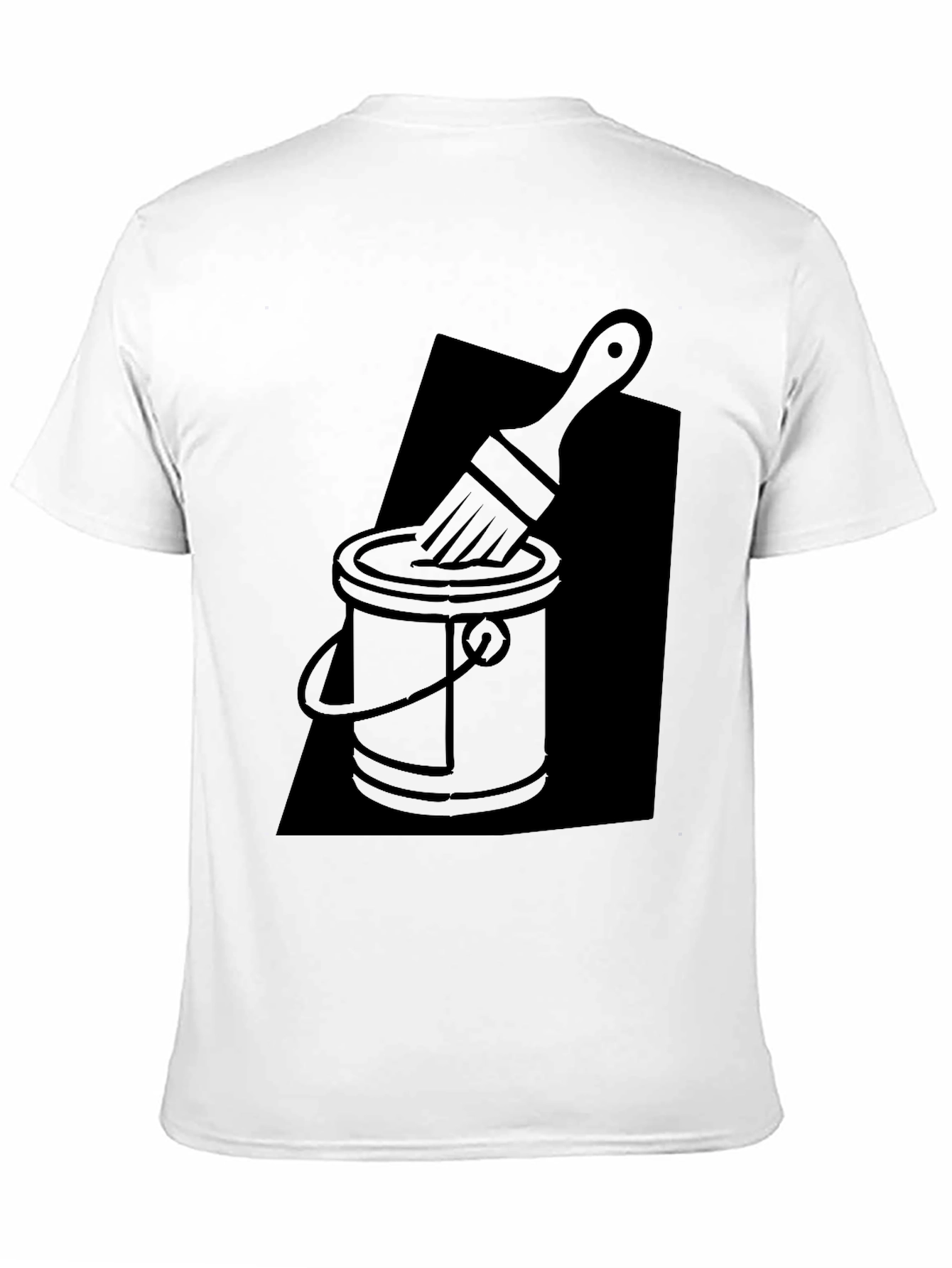 Camiseta Negra con Diseño de Bote de Pintura