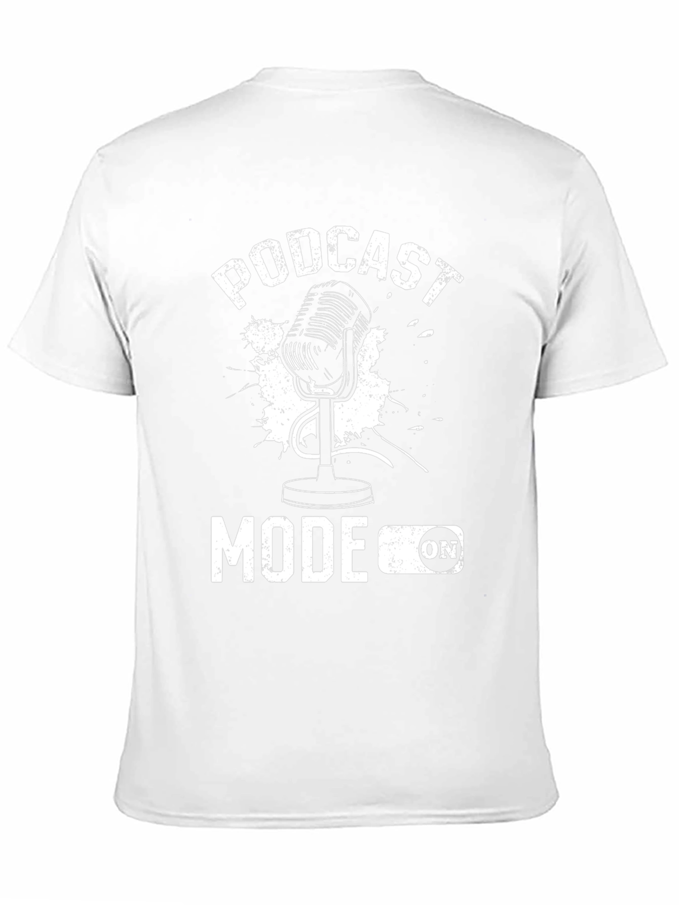 Camiseta Negra Podcast Mode ON para Aficionados