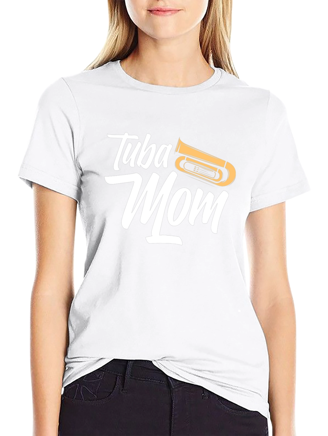 Camiseta Negra Tuba Mom - Regalo Musical
