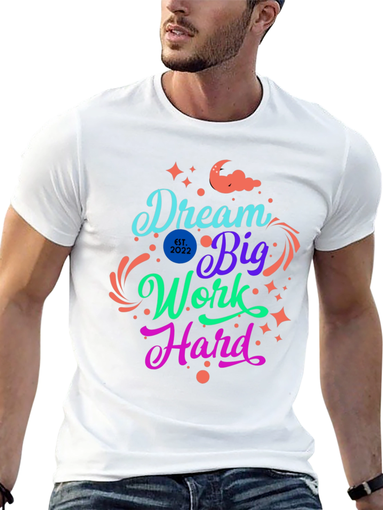 Camiseta Negra Dream Big Work Hard