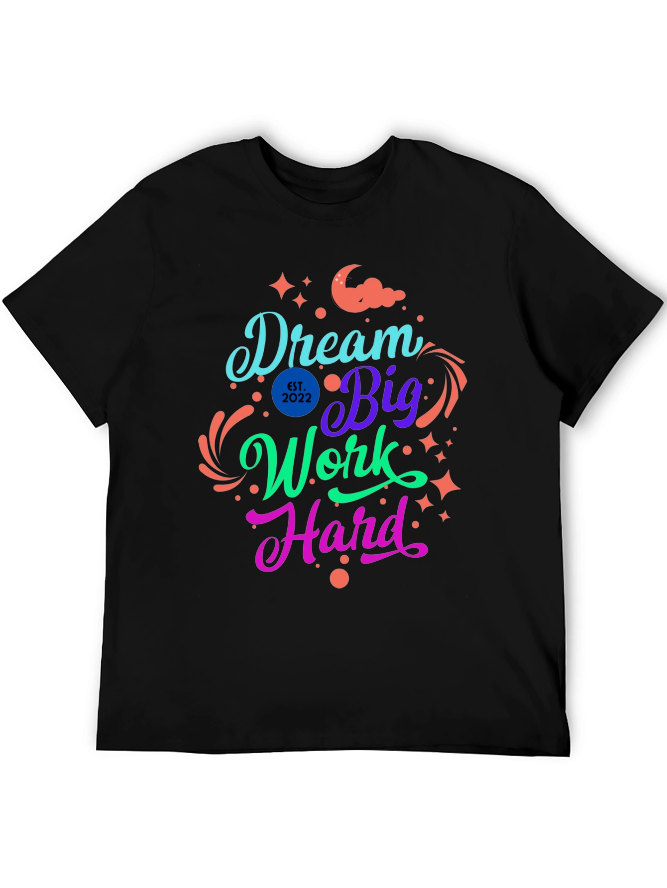Camiseta Negra Dream Big Work Hard