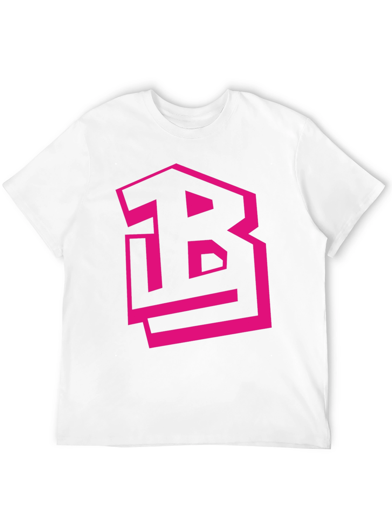 Camiseta Negra con Logo B Fucsia