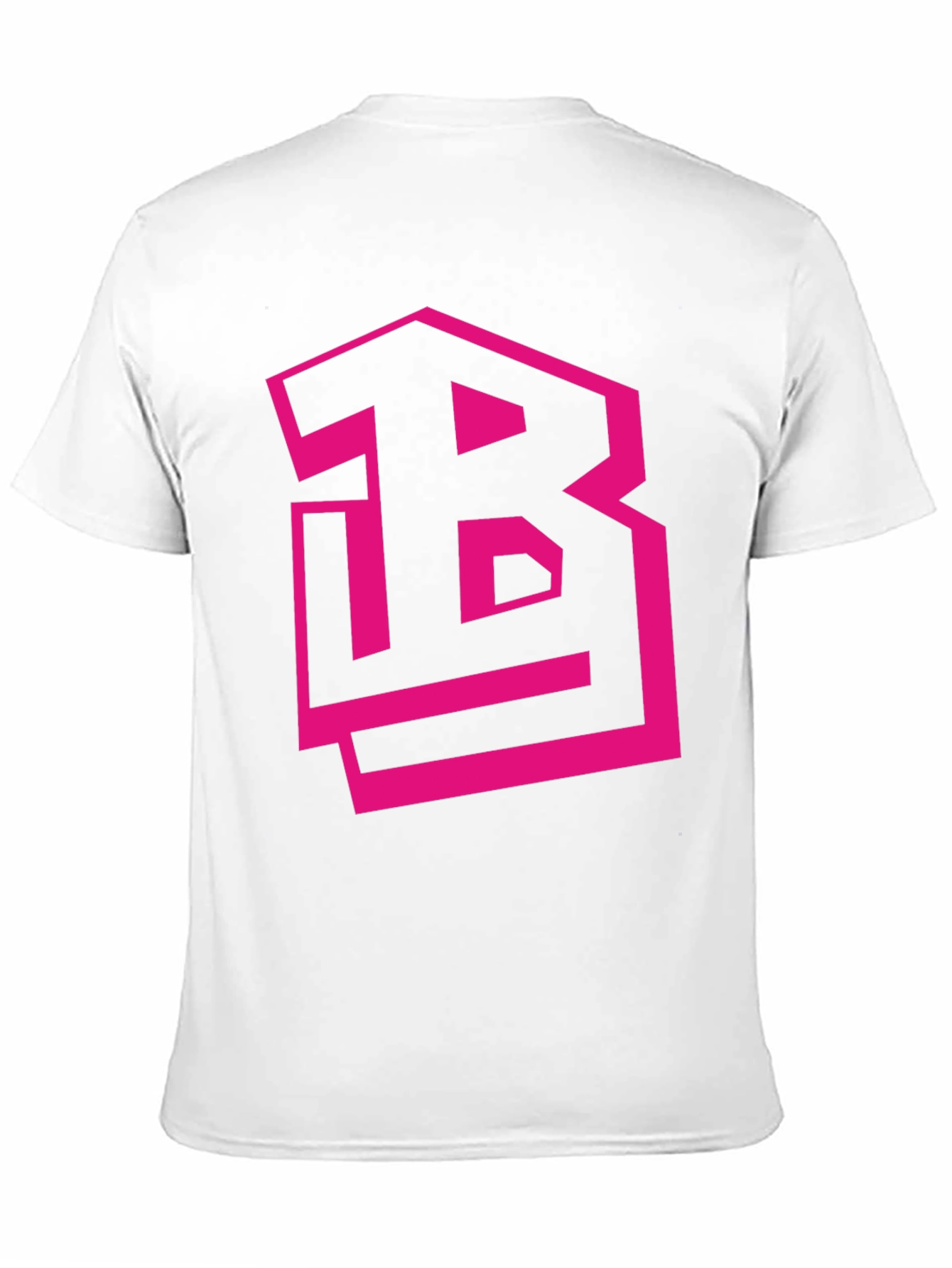 Camiseta Negra con Logo B Fucsia