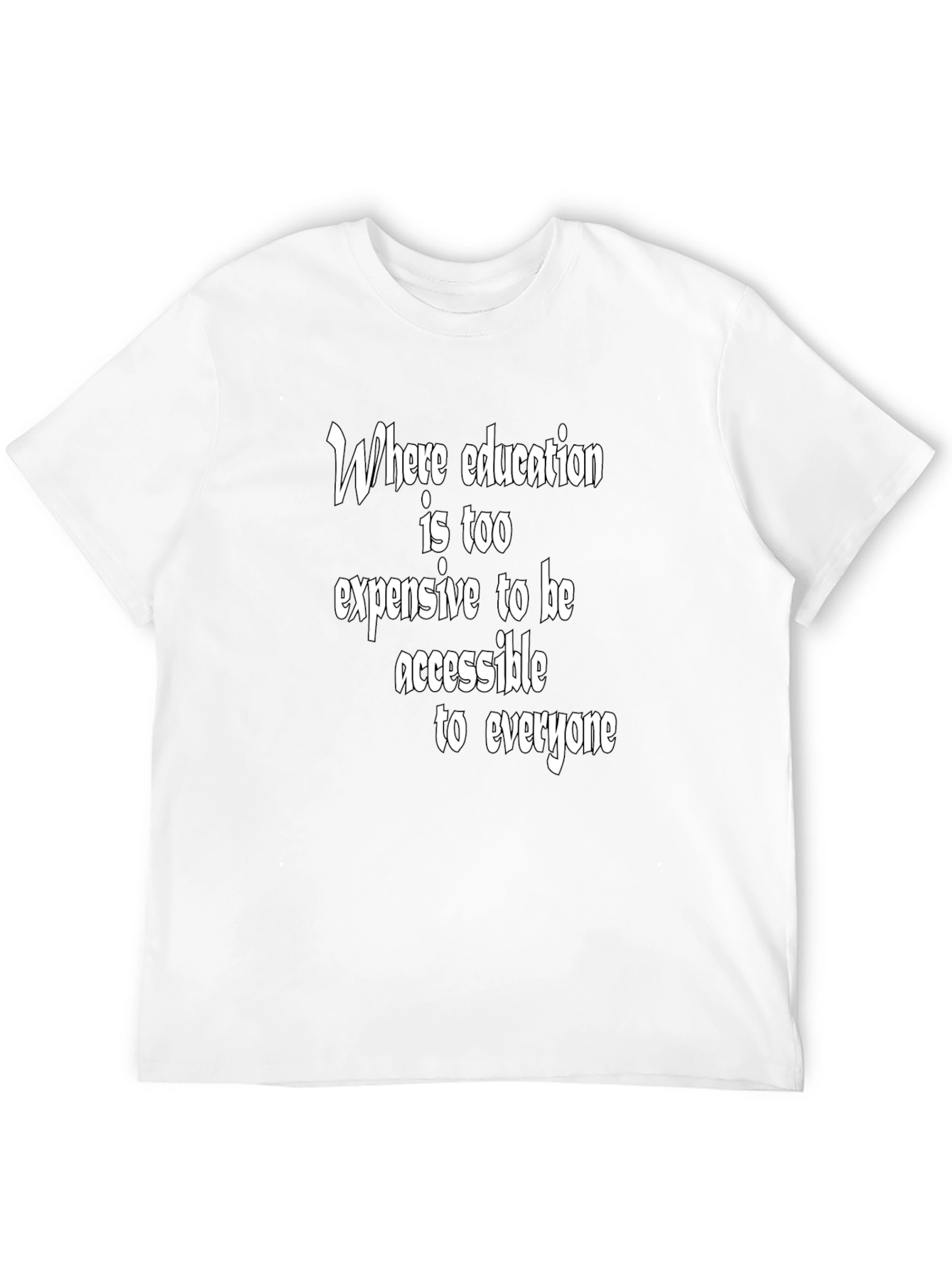 Camiseta Negra: Educación Accesible para Todos