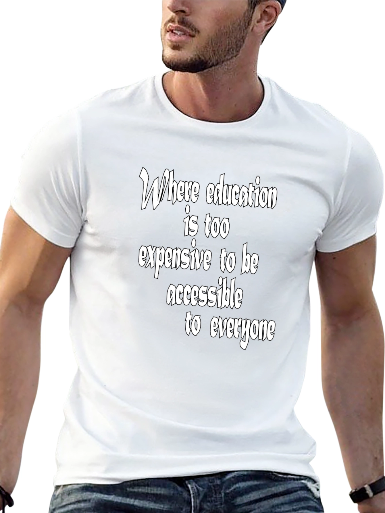 Camiseta Negra: Educación Accesible para Todos