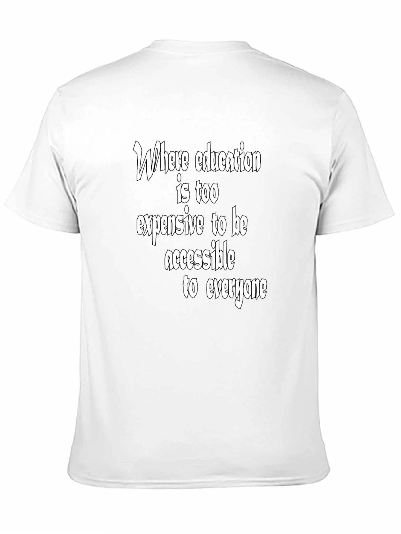 Camiseta Negra: Educación Accesible para Todos