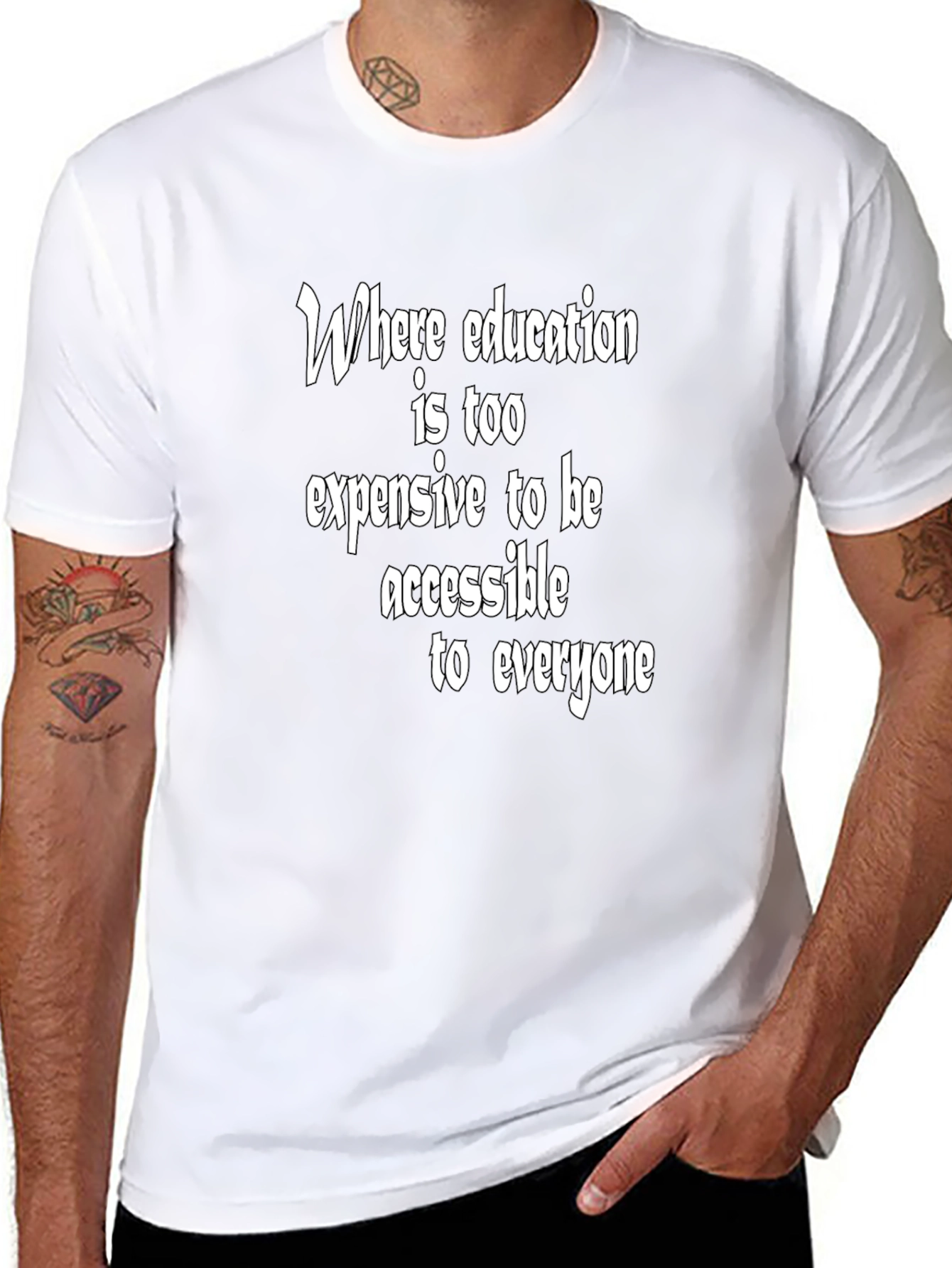 Camiseta Negra: Educación Accesible para Todos