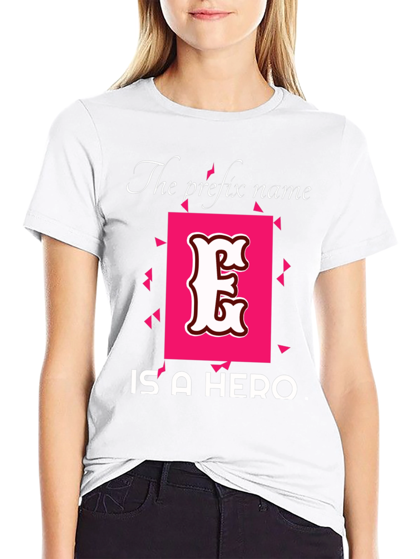 Camiseta Negra E: ¡El Prefijo de un Héroe!