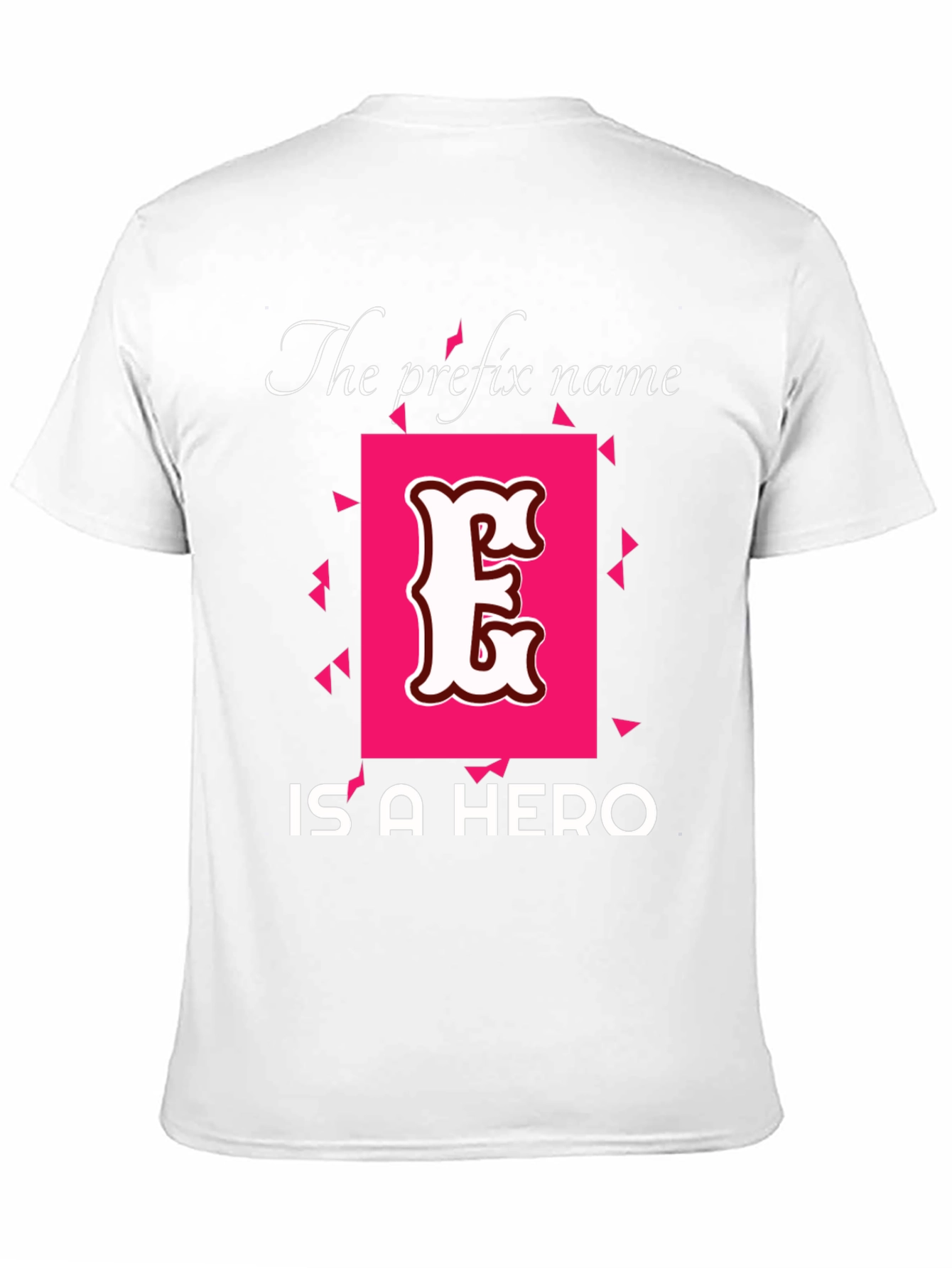 Camiseta Negra E: ¡El Prefijo de un Héroe!