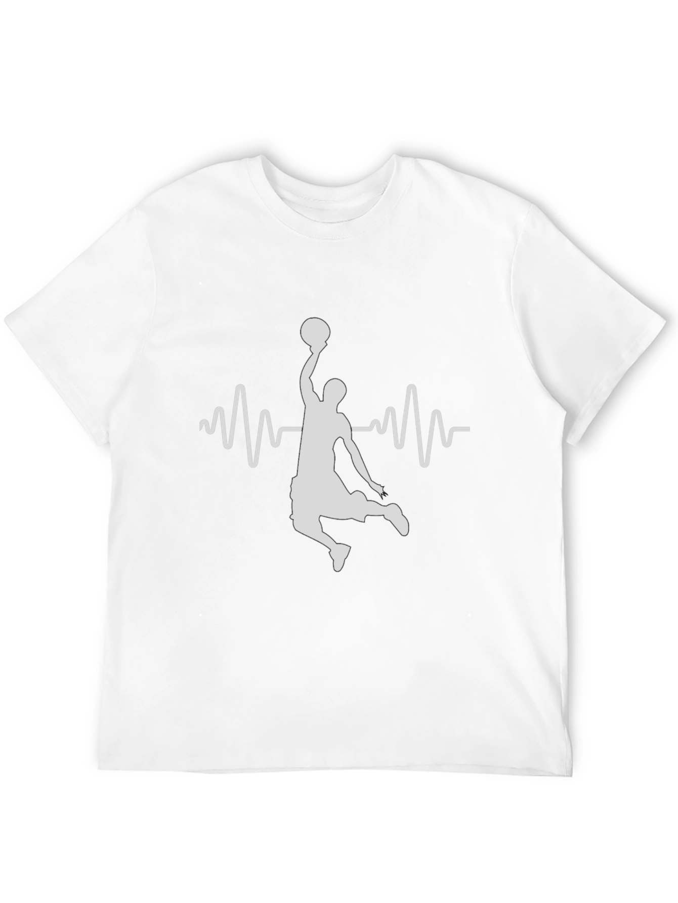 Camiseta Negra Baloncesto Ritmo Cardíaco