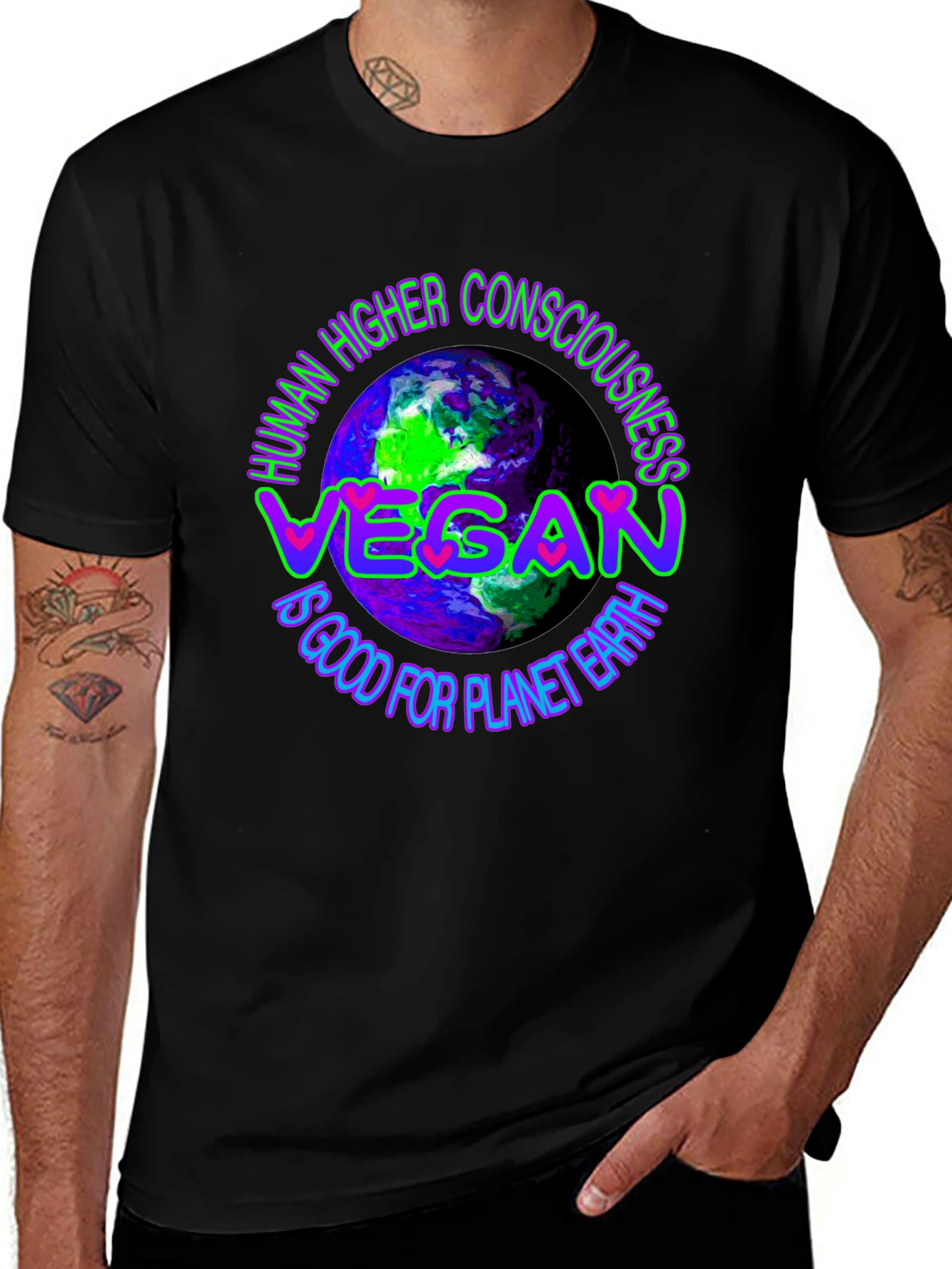 Camiseta Vegana: Conciencia y Planeta Tierra
