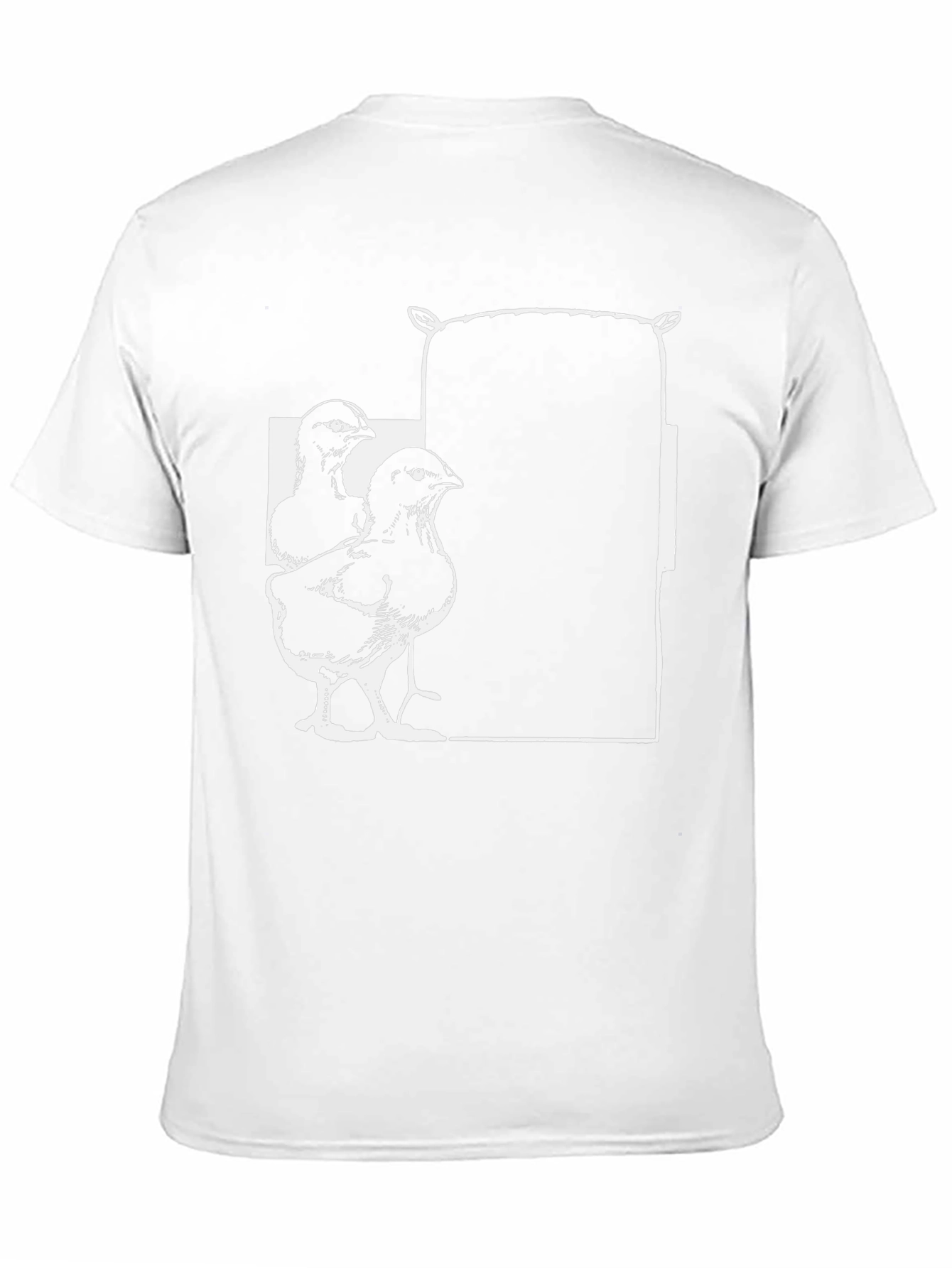 Camiseta Negra con Diseño de Pollitos y Saco