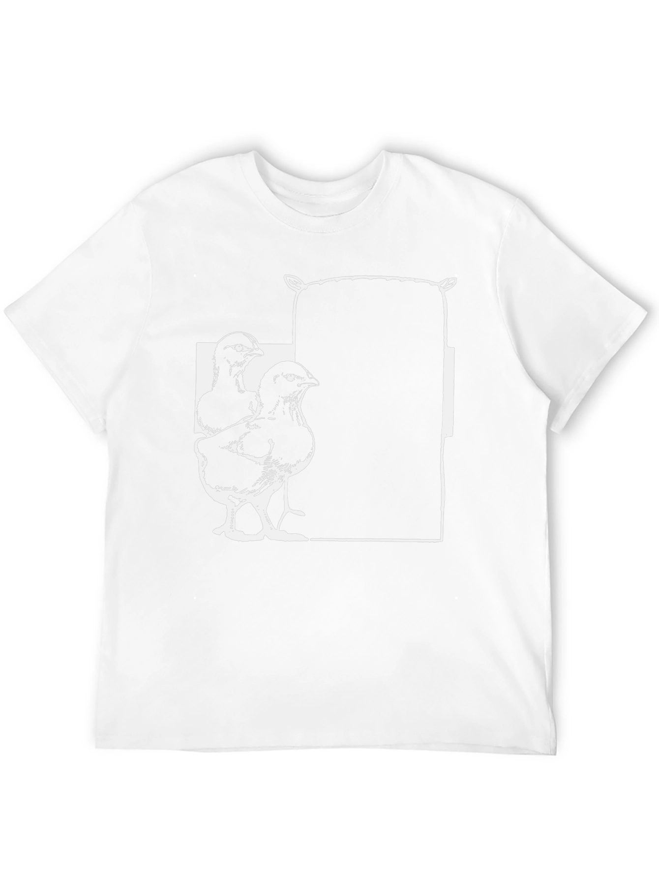 Camiseta Negra con Diseño de Pollitos y Saco