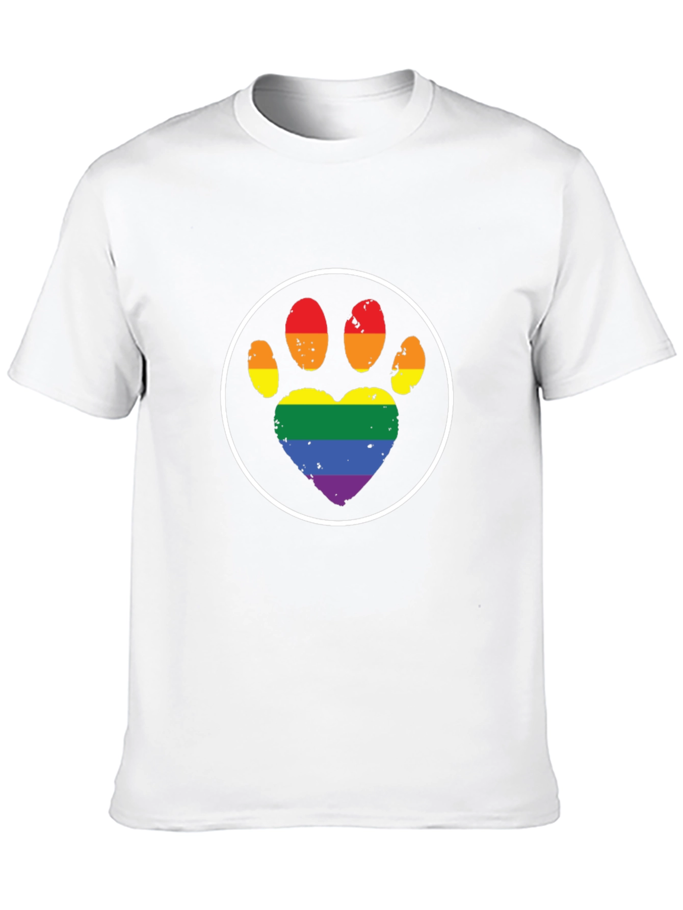 Camiseta Negra con Huella LGBT