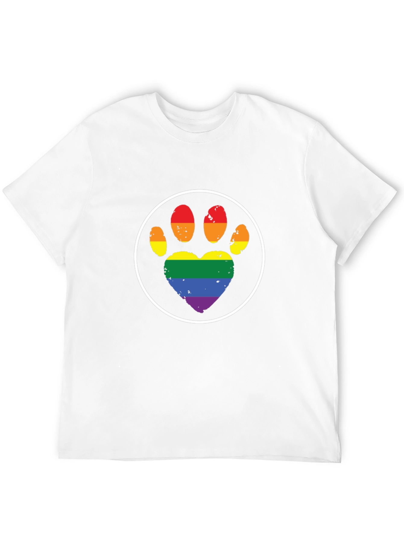 Camiseta Negra con Huella LGBT