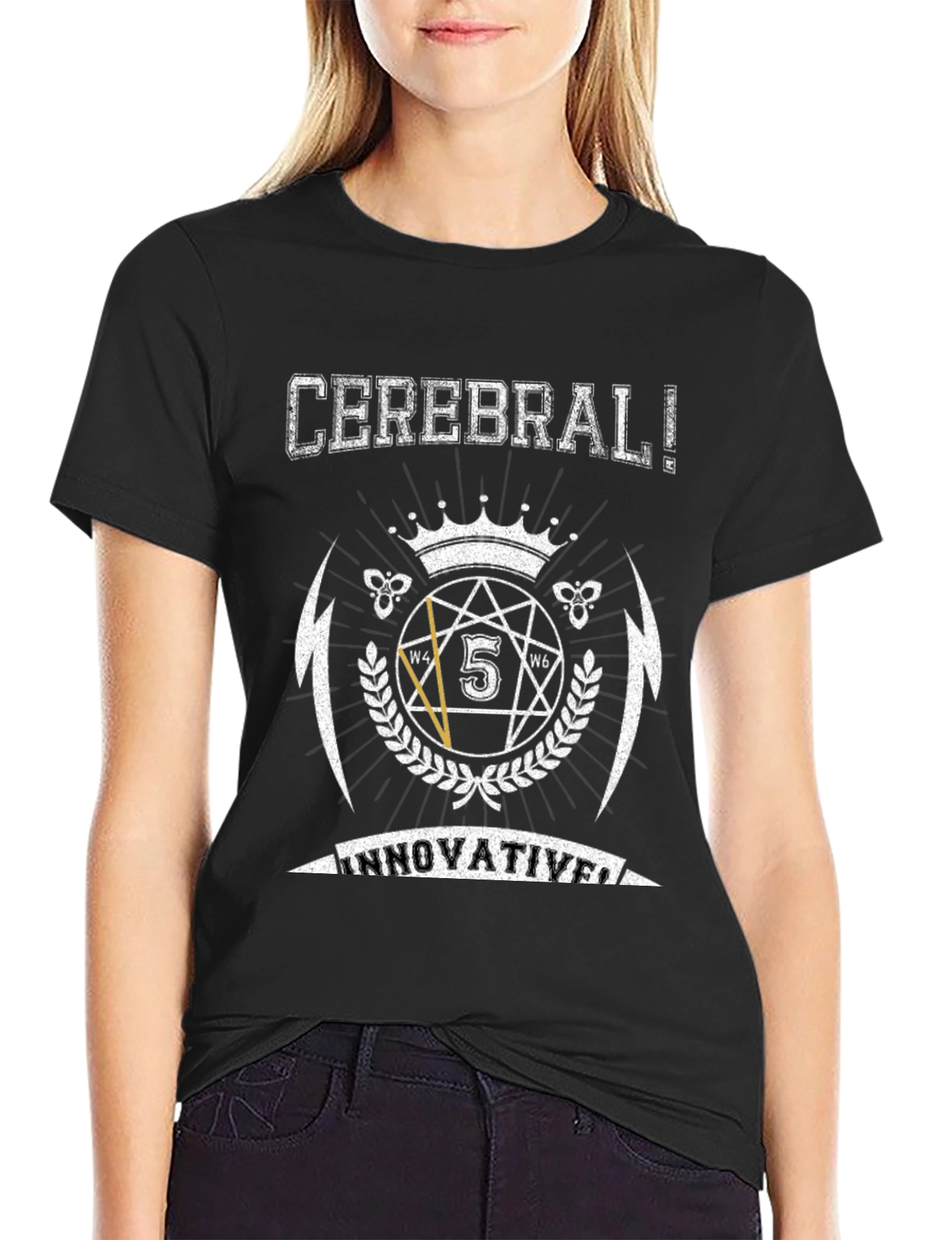 Camiseta Negra: Diseño Cerebral Innovador
